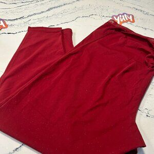 Yitty Spotlight Ruched Legging New With Tags NWT Plus Size 5X RED Sparkle NEW